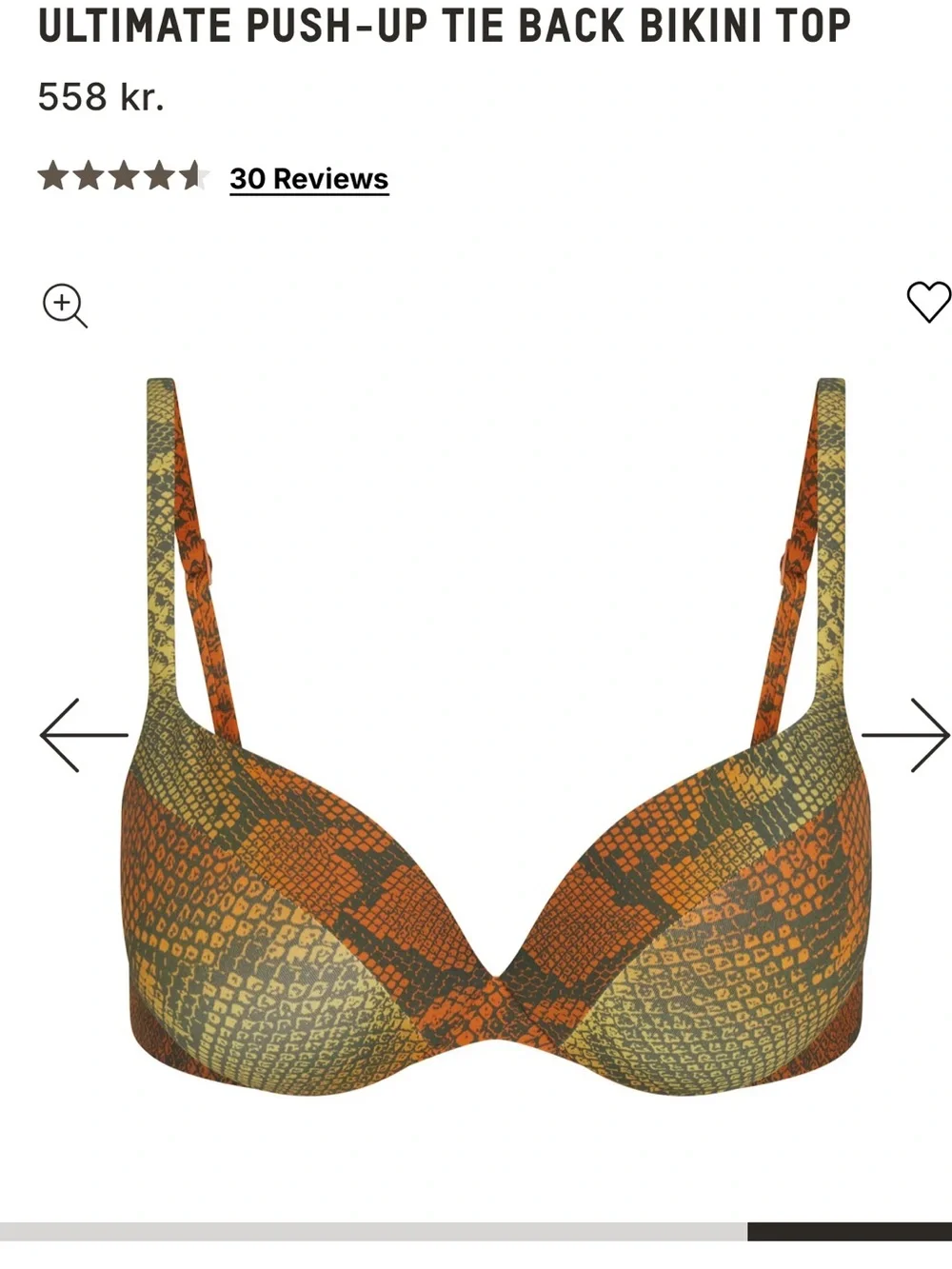Skims bikini Ultimate push up Forest ombré snake too thong bottoms